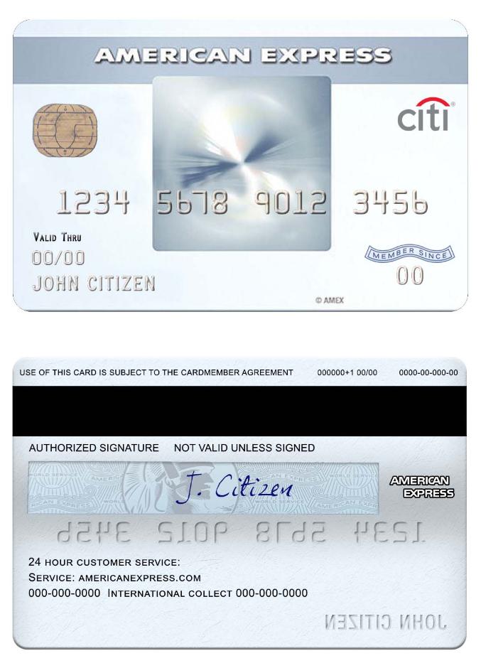 USA CITIbank amex everyday credit card